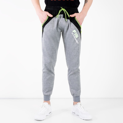 Pánske šedé tepláky - Oblečenie