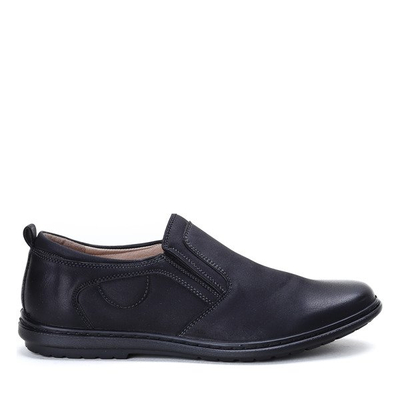 Czarne wsuwane półbuty - Obuwie