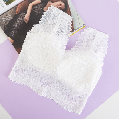 Biela čipkovaná braletová podprsenka - Spodné prádlo