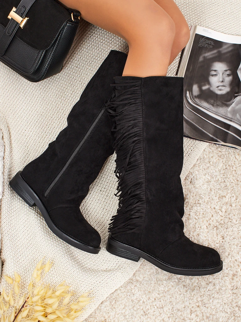 Ženski eko semiš škornji z zgornjim delom Ravion