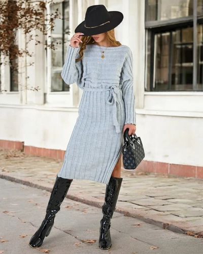 Royalfashion Dámske svetrové šaty