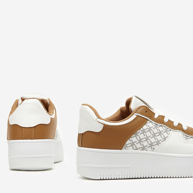 Dámske biele športové topánky s potlačou Glou - Obuv