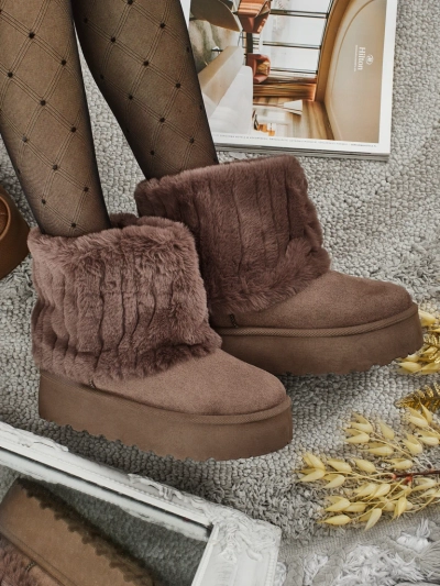 Ženski škornji a'la za sneg s krznom Irelle