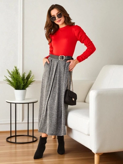 Royalfashion Dámska midi sukňa