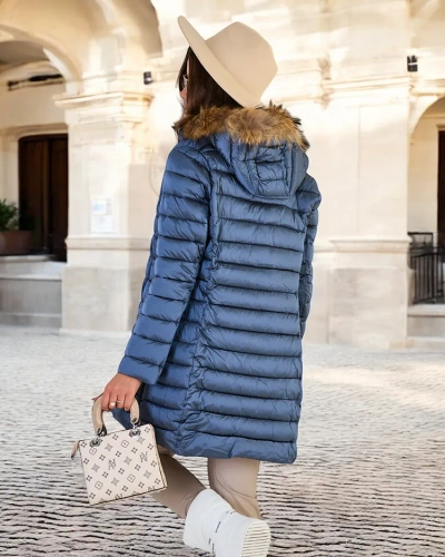 Royalfashion Žltá zimná bunda pre ženy