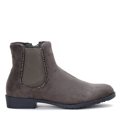 Zielone sztyblety z cyrkoniami Elizabeth - Obuwie