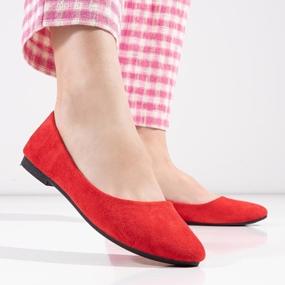 OUTLET červené dámske baleríny Lanvies - topánky