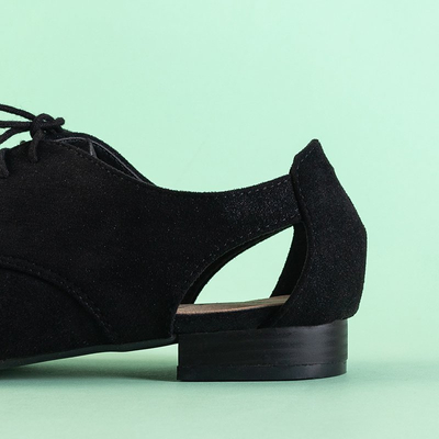 Čierne dámske topánky s výrezmi Fairy - Obuv