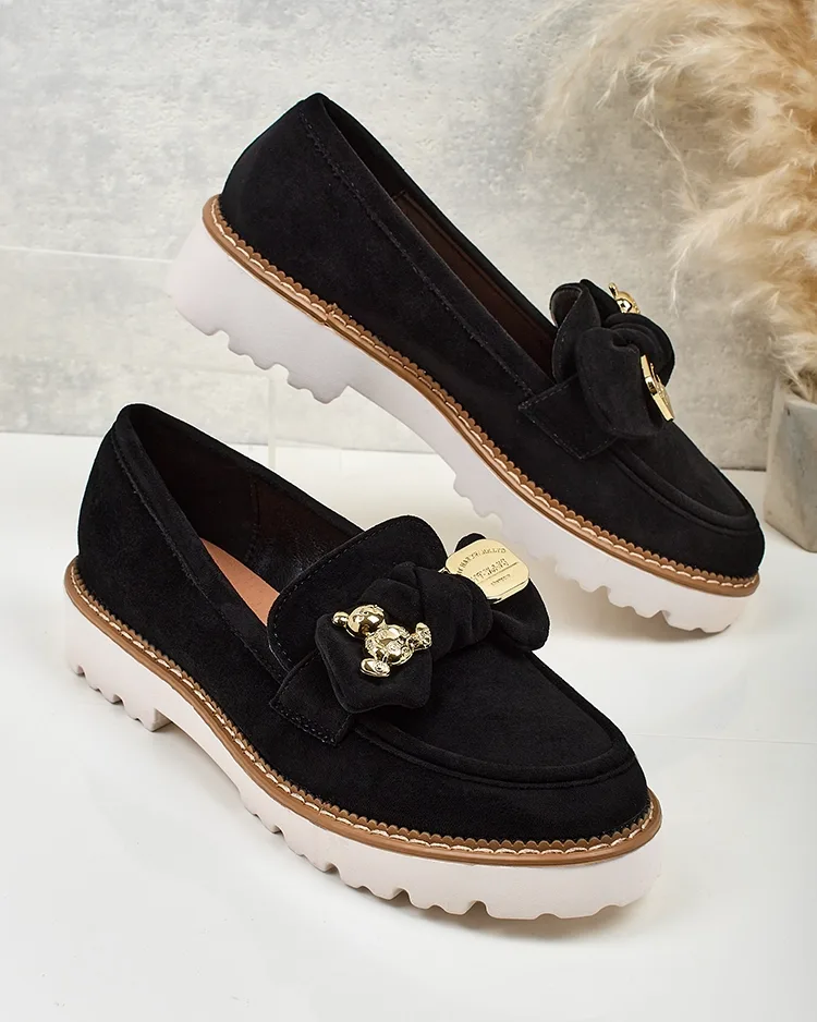 Nero Elegante Mokasini iz Ekološkega Usnja