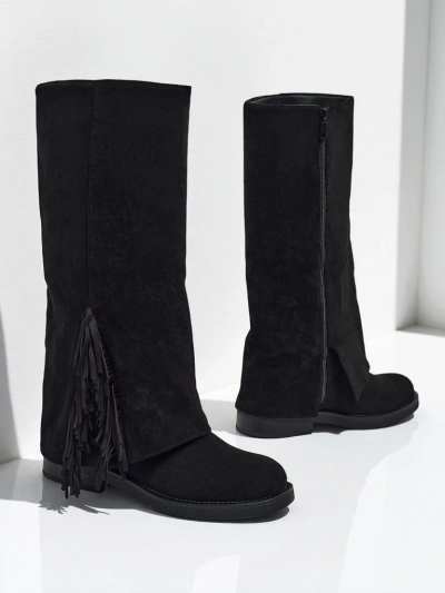 Ženski škornji eko semiš z zgornjim delom Ismara