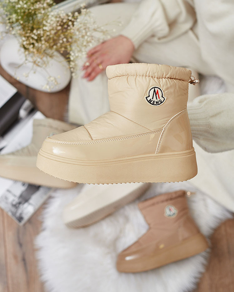 Royalfashion Dámske snehové čižmy v béžovej farbe Ademra