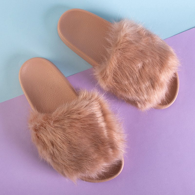 Dámske práškové papuče s kožušinou Danita - Obuv