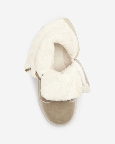 Dámske zateplené traperky hnedej farby Tivica - Obuv