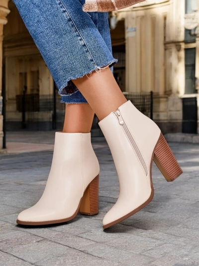 Royalfashion Dámske kotníkové čižmy na pätke na ihle Toemi