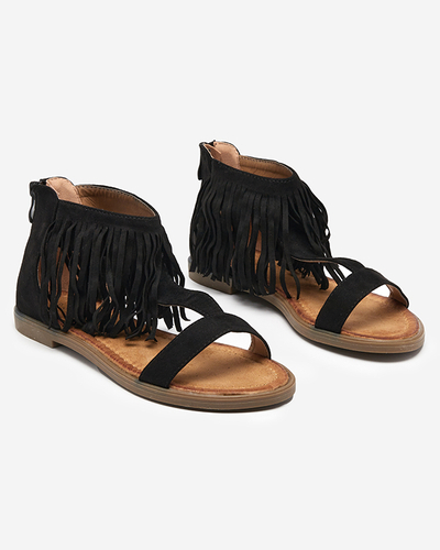 Dámske sandále s čiernymi strapcami Clov- Footwear