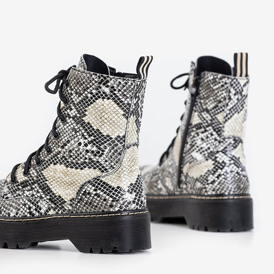 Dámske ploché lodičky z hadej kože Chic Glam - topánky