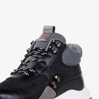 Kirston Black High-Top Trainers - Obuv