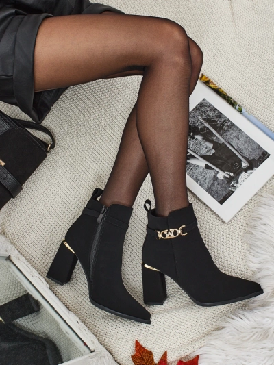 Ženski gležnjarji iz eko semiša s peto Ostirena