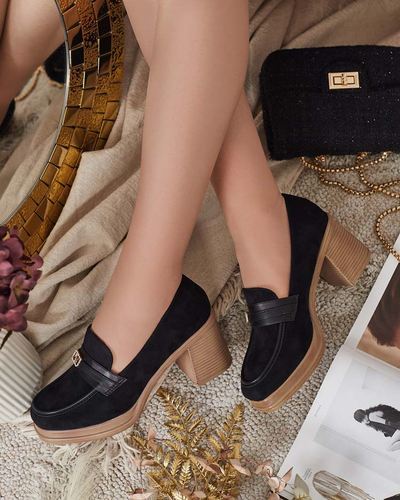 Royalfashion Dámske mokasíny na podpätku Lemaneg