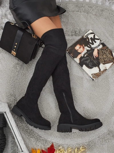 Ženski škornji nad kolenom Vionel