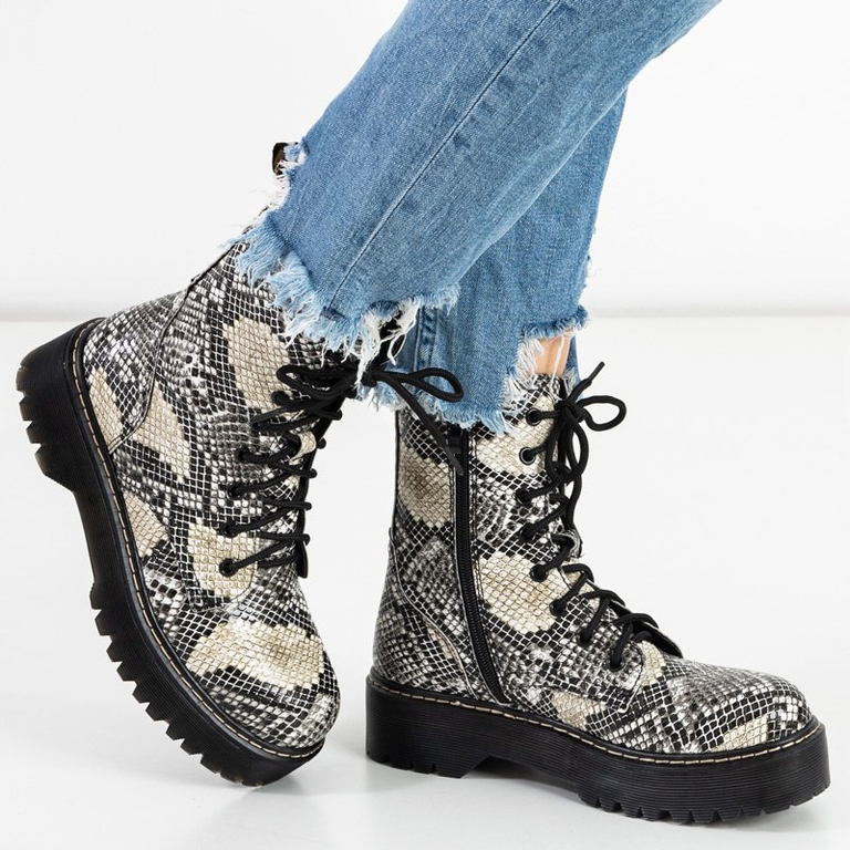 Dámske ploché lodičky z hadej kože Chic Glam - topánky