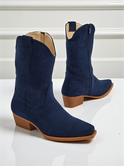 Ženski kavbojski škornji iz eko semiša SpireHush