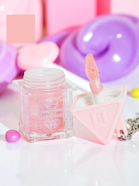 Trblietavý lesk na pery, farba svetloružová