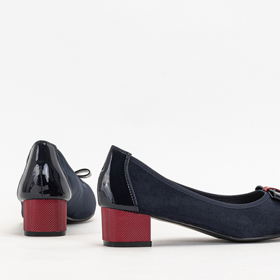 Námornícka modrá dámske vysoké lodičky Sentiso - Obuv