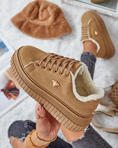 Royalfashion Zateplené dámske tenisky s kožušinou Noxu