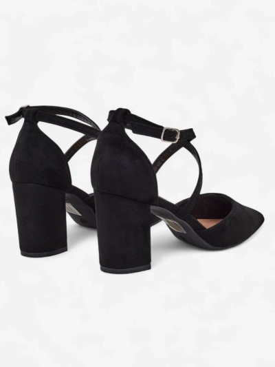 Royalfashion Dámske eko-semišové lodičky s remienkami Kanastru