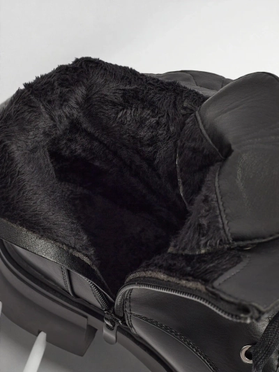 Eko usnjeni ženski gležnarji z vezalkami Nomelira