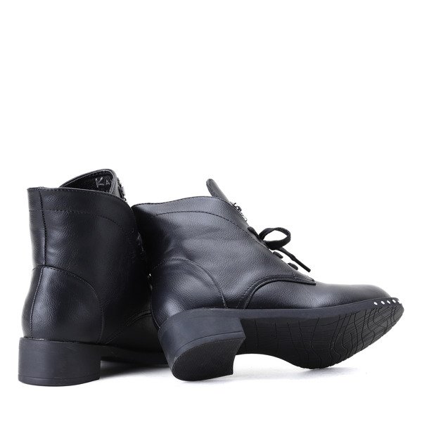 Czarne workery z ozdobą Haven- Obuwie