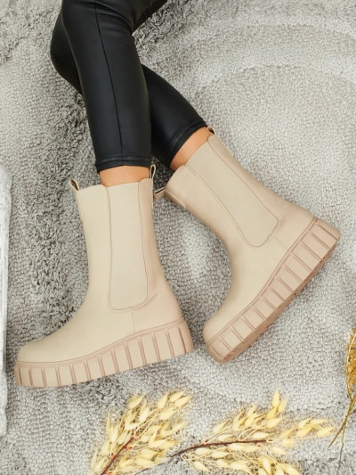 Visoki ženski gležnarji iz eko usnja Livora