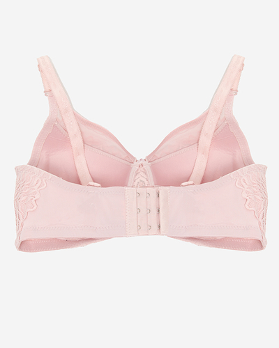 Dámska ružová podprsenka s čipkou - Spodná bielizeň