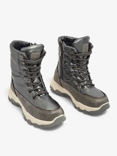 Ženski gležnjarji Aurora Srebrni Ekološki Casual za Zimo