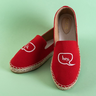 Červené dámske espadrilky Bahia - topánky
