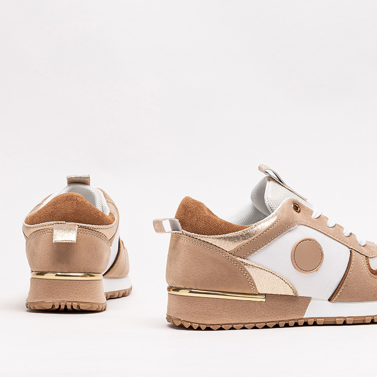 Dámska béžová a hnedá športová obuv s trblietkami Tenetika - Obuv