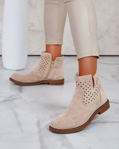 Royalfashion Svetlohnedé dámske čižmy Rito