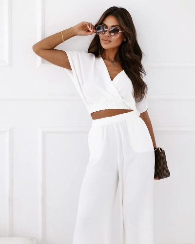 Royalfashion Dámsky ležérny komplet v ecru farbe