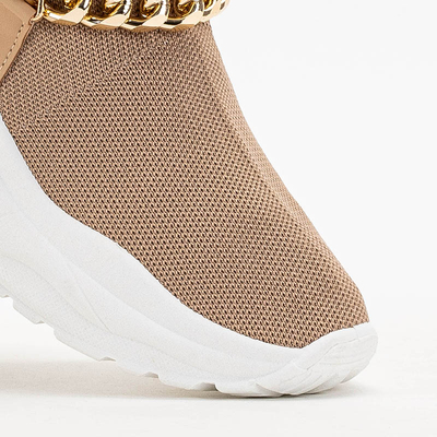 Dámska vysoká béžová športová obuv Greqo - obuv