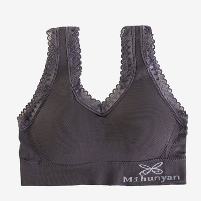 Dámska bezšvová tmavošedá podprsenka - Spodná bielizeň