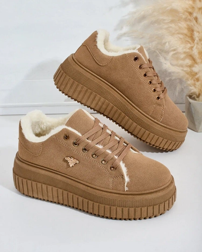 Royalfashion Zateplené dámske tenisky s kožušinou Noxu