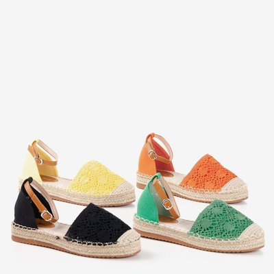 Zelené espadrilky so prelamovanými zvrškami Asti - Obuv