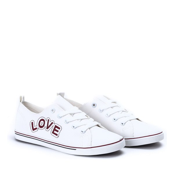 Biało-czerwone tenisówki Amy - Obuwie
