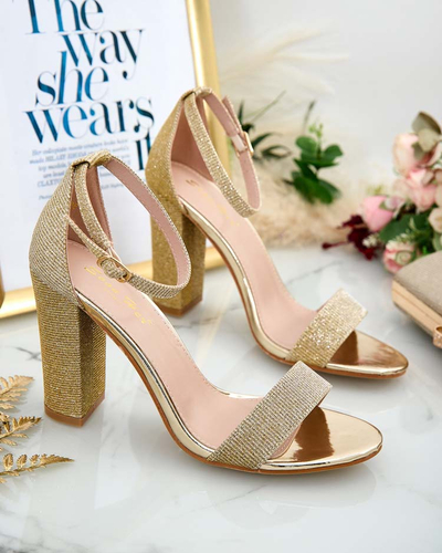 Royalfashion Dámske brokátové sandále Etotta