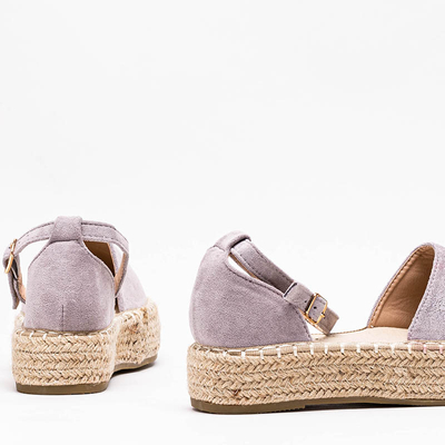 Svetlosivé dámske espadrilky na platforme Maritel - Obuv