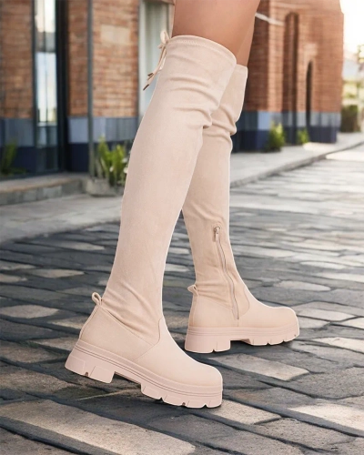 Royalfashion Dámske slip-on nad koleno čižmy Aniaf