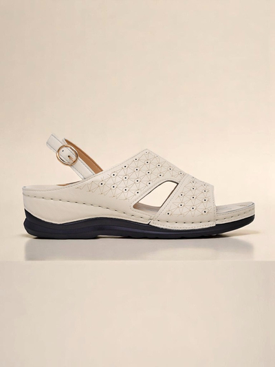Royalfashion Dámske sandále na nízkom klinovom podpätku Comfort Chic
