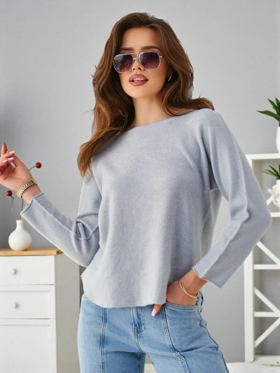 Magliano Damska Jasna Szara Tkaninowa z Długim Rękawem