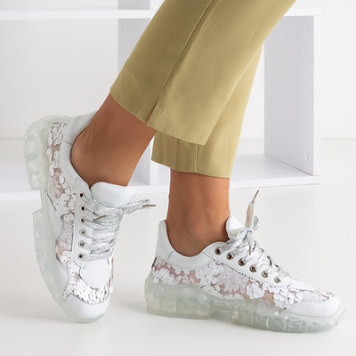 Dámska biela športová obuv s flitrami Polja - Obuv